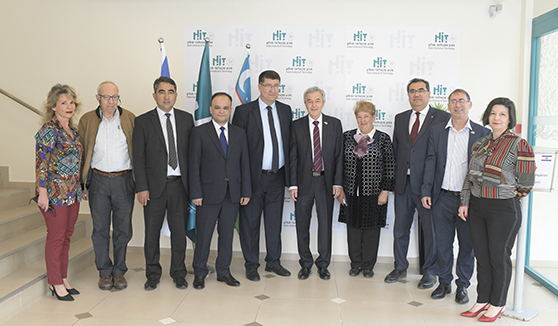 Prof. Yakubov, HIT's president, Mr. Goldberg CEO, Mrs. levy external relation, Mr. Mishan Senior Advisor to the President, Dr. mishten Faculty of Industrial Engineering and Technology Management, Members of the Uzbekistan delegation