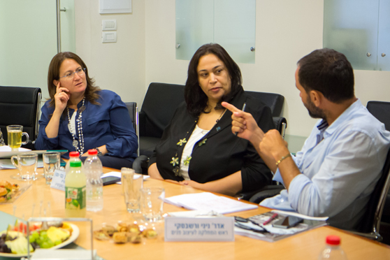  From right to left: Architect Nissan Warschawsky, head of the Department of Interior Design; Lawyer Orna Kopolovich (Bar-Ness), the President's Advisor for Advancing Women at HIT; Ms. Dana Azrieli, CEO of Azrieli Group