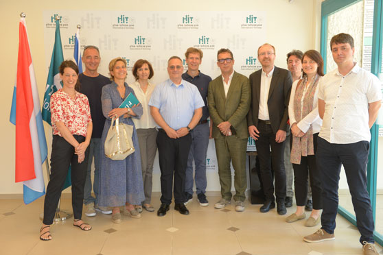 Senior Luxembourg healthcare systems on a study tour at HIT. Photo: Tal Kirschenbaum